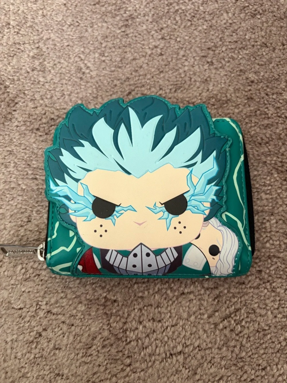 Loungefly My Hero Academia Zip Wallet with Aqua Accents
